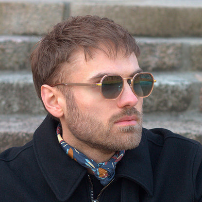 Torriana Walnut Black/Brown Lens Solbrille - PREMIUM | MEN