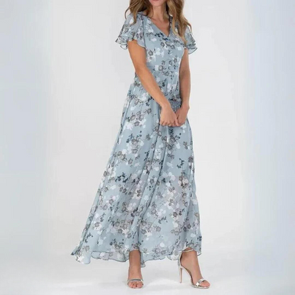 Audrey | Stylish Elegant Floral Maxi Dress 