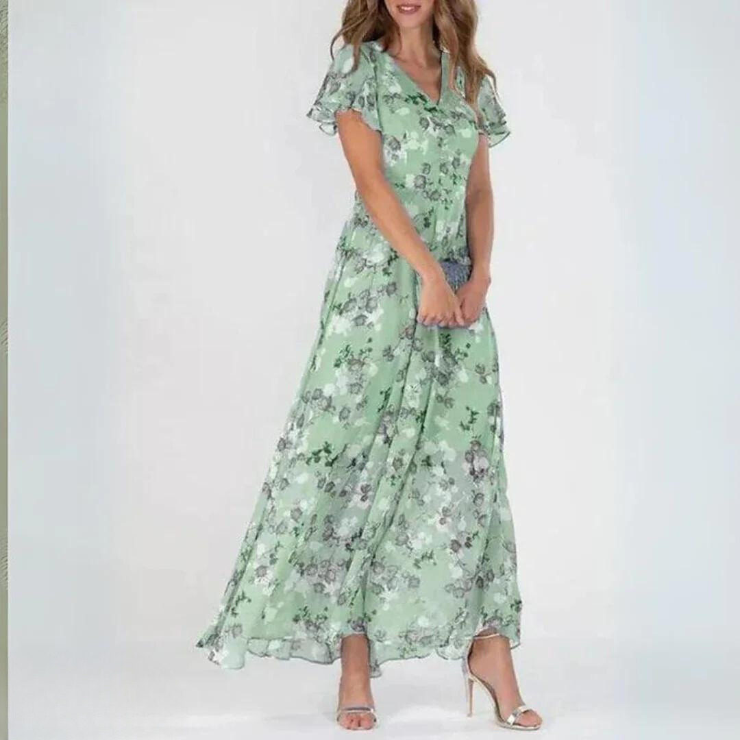Audrey | Stylish Elegant Floral Maxi Dress 