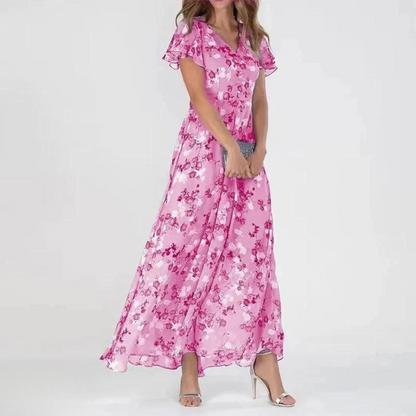 Audrey | Stylish Elegant Floral Maxi Dress 
