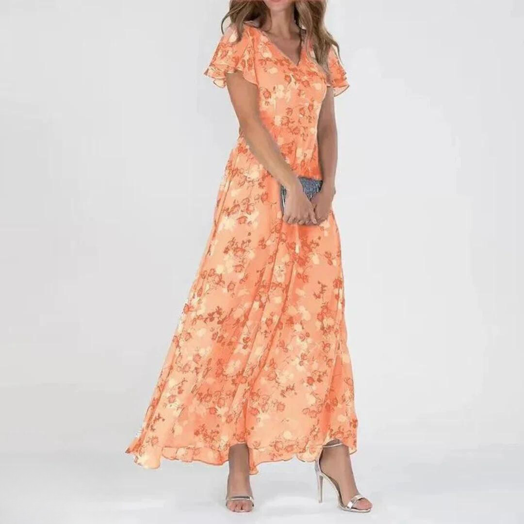 Audrey | Stylish Elegant Floral Maxi Dress 