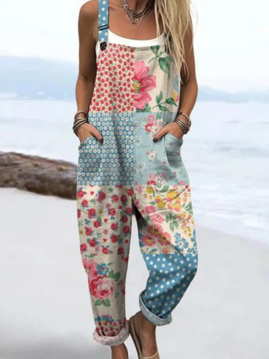 Rosalie | Vintage Patchwork Floral Overalls