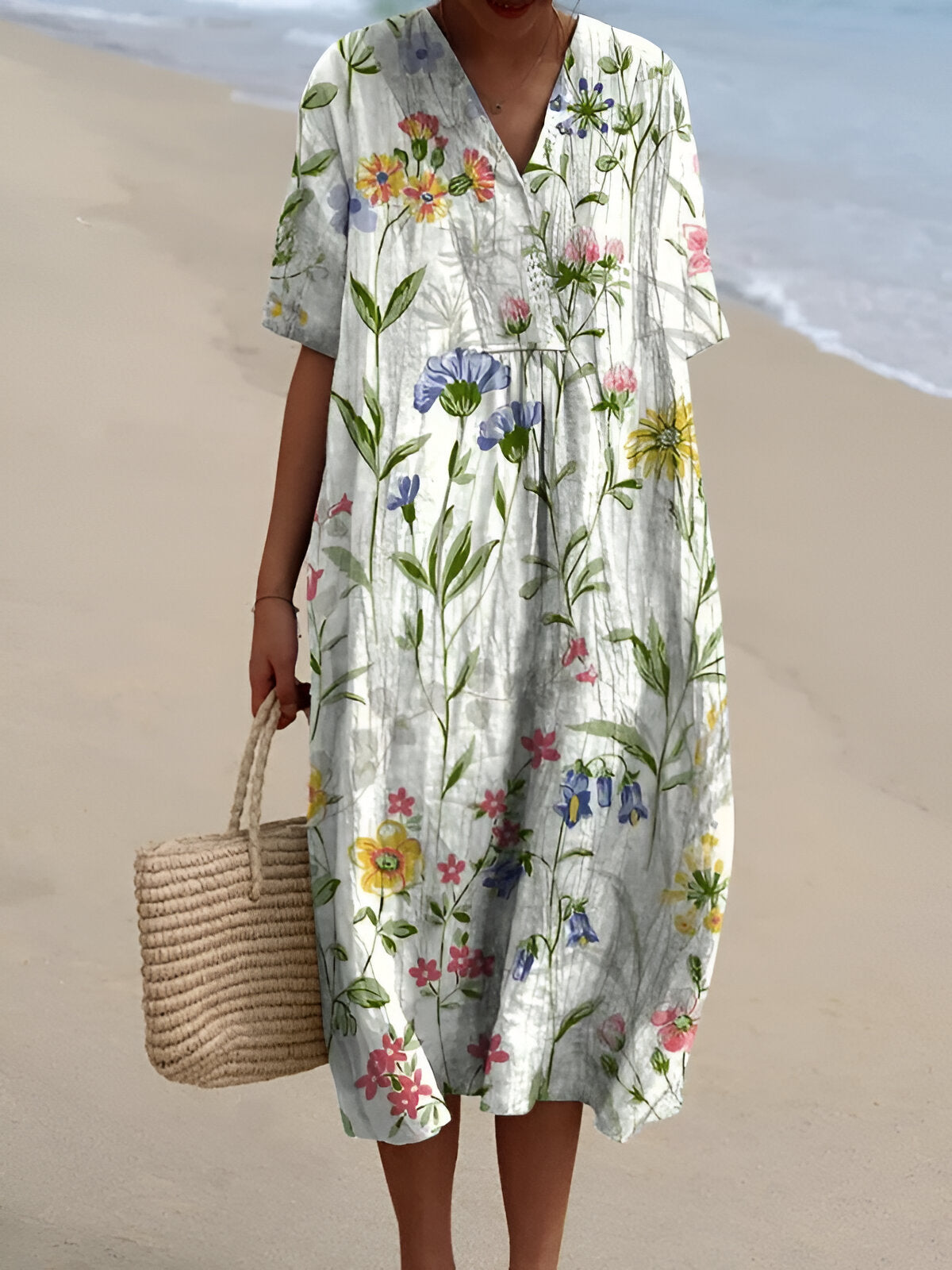 Christina | Relaxed Fit Summer Floral Dress