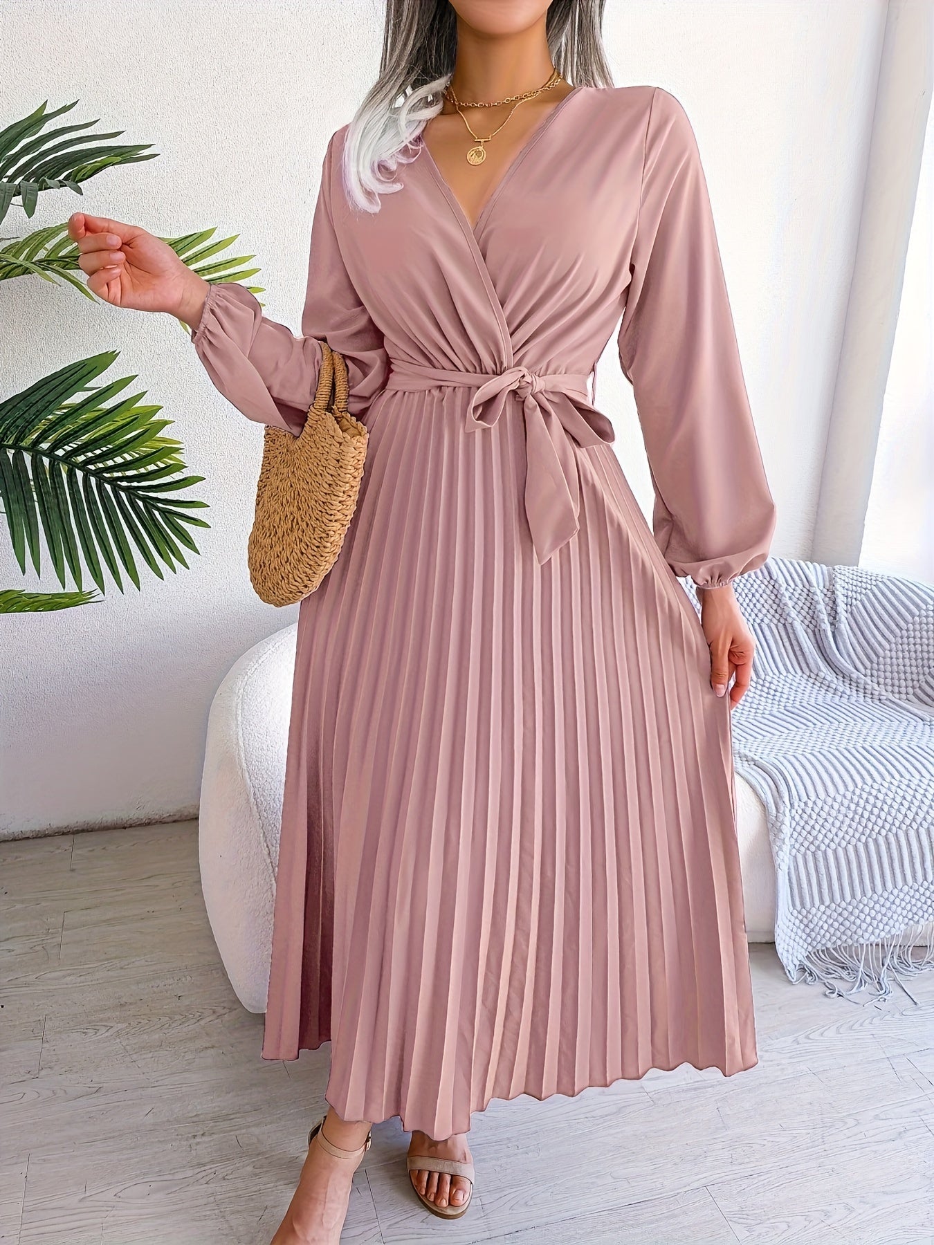 Bianca | Lunaria Elegant Pleated Dress 
