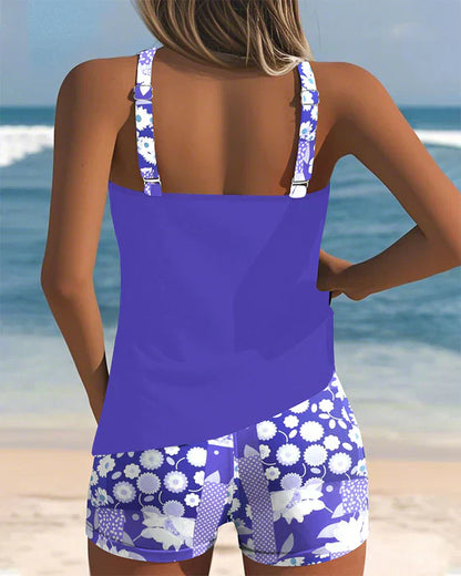 Caroline | Floral Tankini &amp; Shorts Set