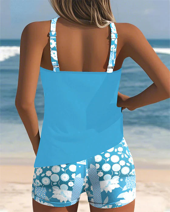 Caroline | Floral Tankini &amp; Shorts Set