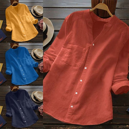Ava™ - Casual Loose Cotton Linen Shirt 