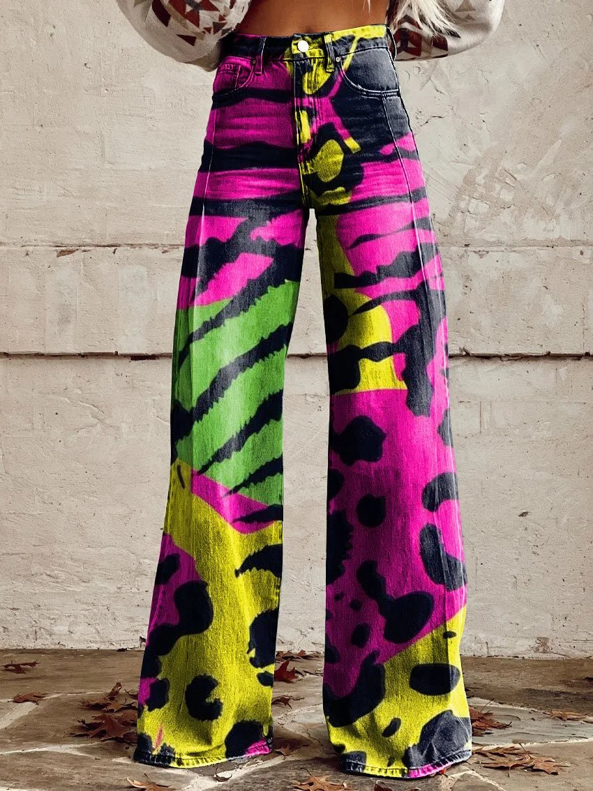 Claudia | Vibrant Graphic Wide Leg Pants