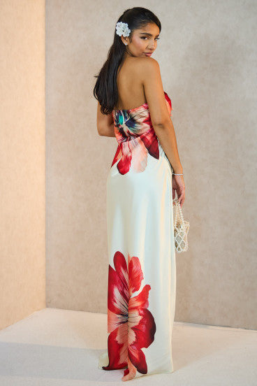 Eleanor | Floral Strapless Maxi Dress