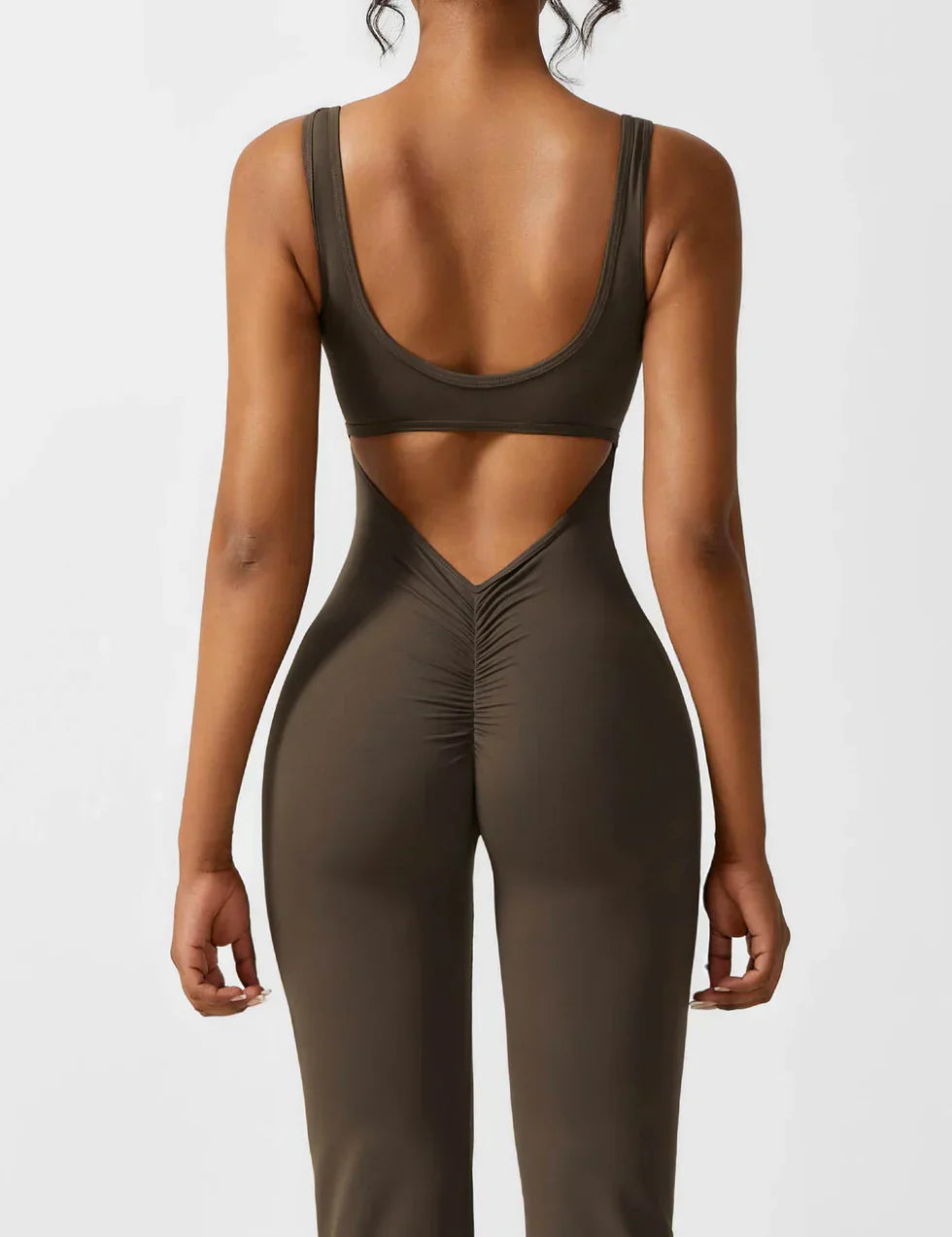 Elena - Flared V-Back Jumpsuit (1+1 GRATIS)