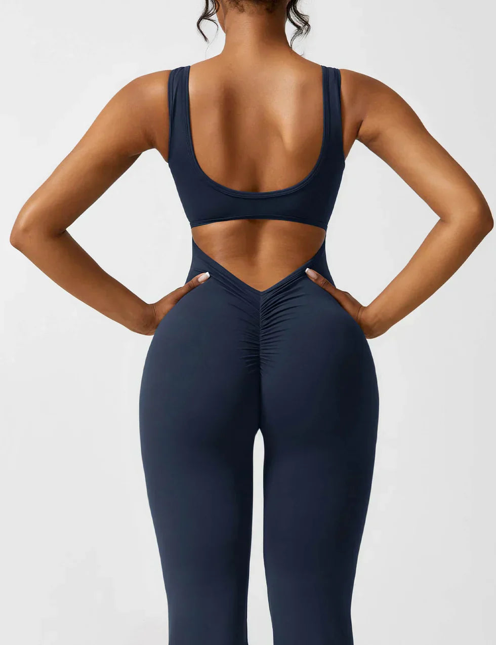 Elena - Flared V-Back Jumpsuit (1+1 GRATIS)