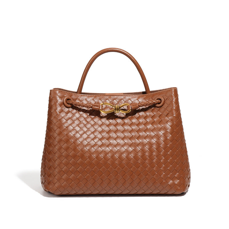 Claudia | Chic Woven Leather Tote Bag 