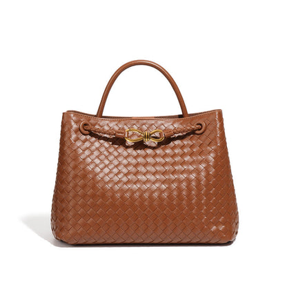 Claudia | Chic Woven Leather Tote Bag 