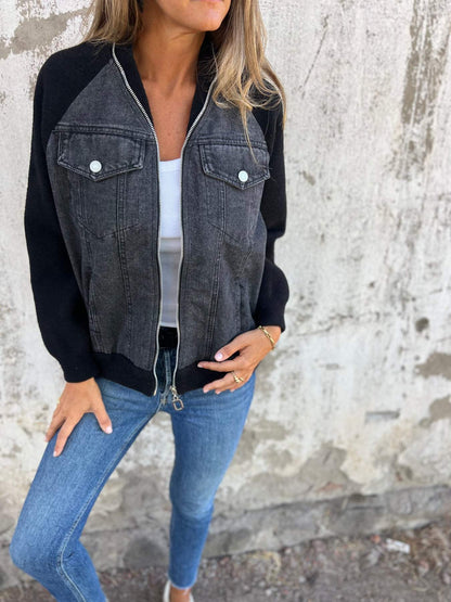 Tessa™ | Casual jack met ritssluiting en V-hals