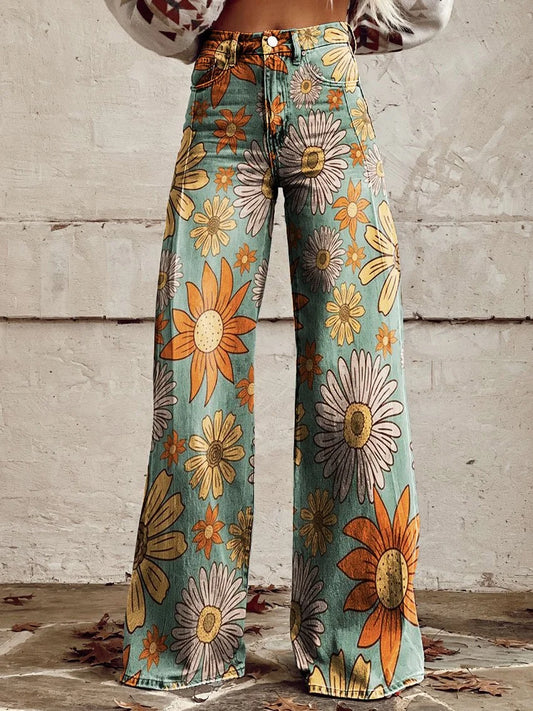 Amelia | Wide-Leg Floral Print Pants
