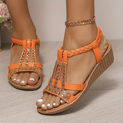 Trudy™ | Orthopedische Ibiza-style sandalen met sleehak
