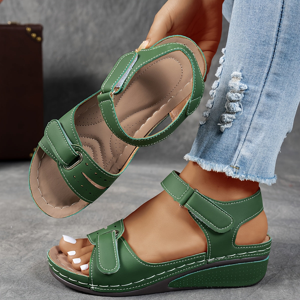 Vera™ Orthopedische sandalen met sleehak