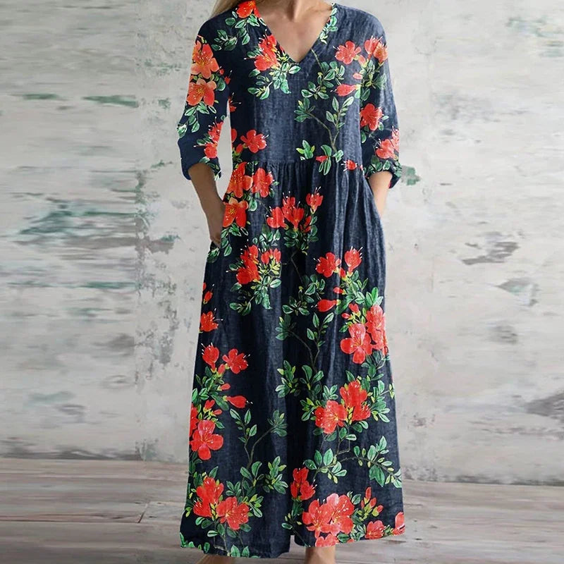 Martha | Comfortable Loose-Fit Patchwork Dress
