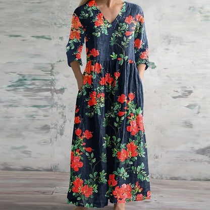 Martha | Comfortable Loose-Fit Patchwork Dress
