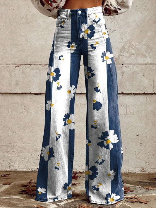 Amelia | Fashionable Floral Print Jeans
