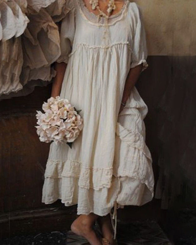 Claudia | Rustic Charm Ruffle Dress