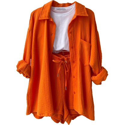 Monique™ | Katoenen tweedelige set