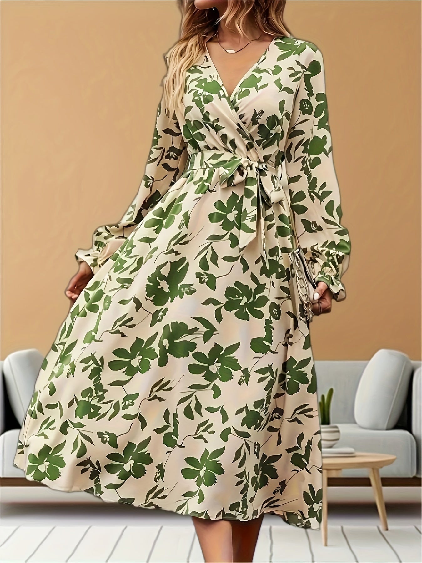 Audrey | Elegant Floral Wrap Dress 