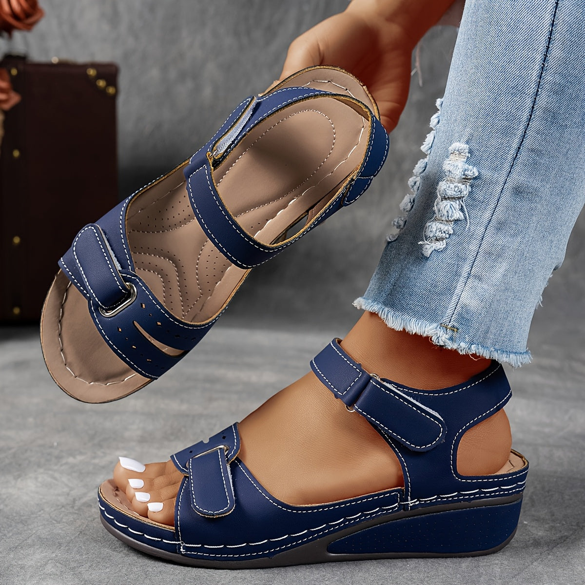 Vera™ Orthopedische sandalen met sleehak