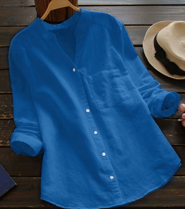 Ava™ - Casual Loose Cotton Linen Shirt 