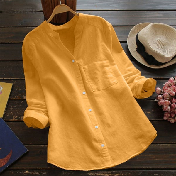 Ava™ - Casual Loose Cotton Linen Shirt 