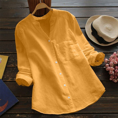 Ava™ - Casual Loose Cotton Linen Shirt 