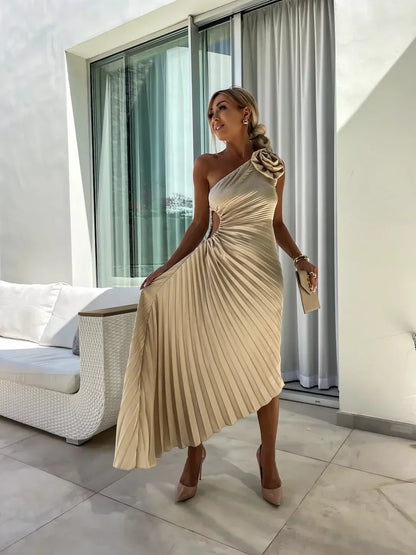 Chloe | Elegant Pleated Summer Dress