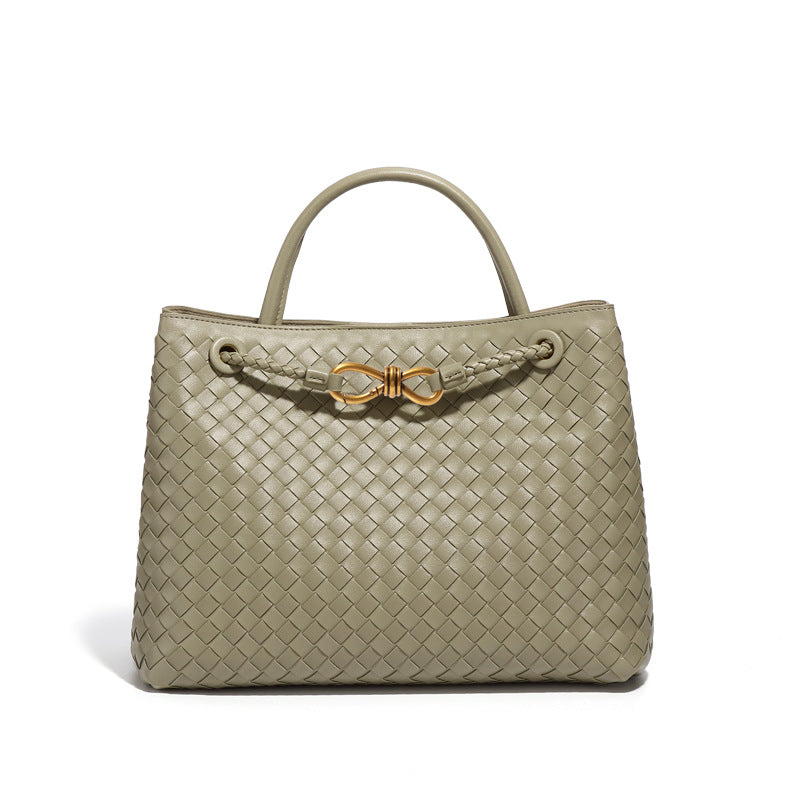 Claudia | Chic Woven Leather Tote Bag 