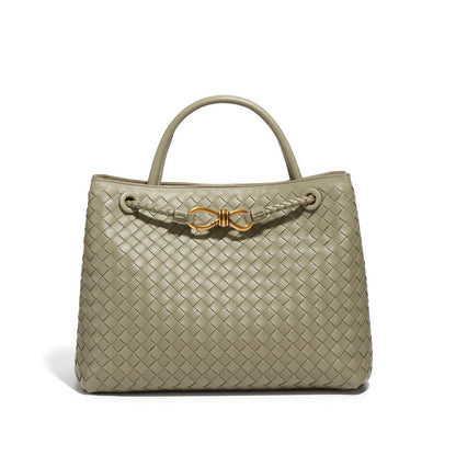 Claudia | Chic Woven Leather Tote Bag 