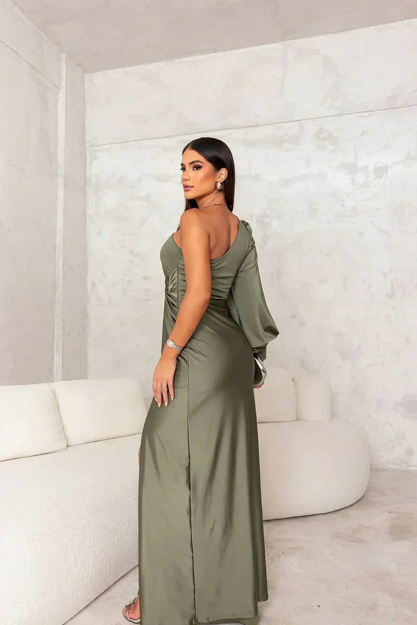 Edith | Elegant One-Shoulder Twist Dress 