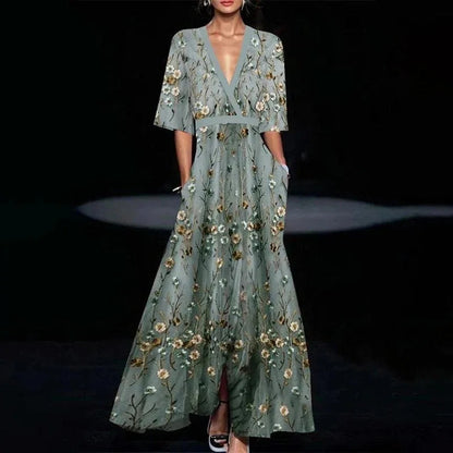 Alicia | Elegant Summer Floral Maxi Dress