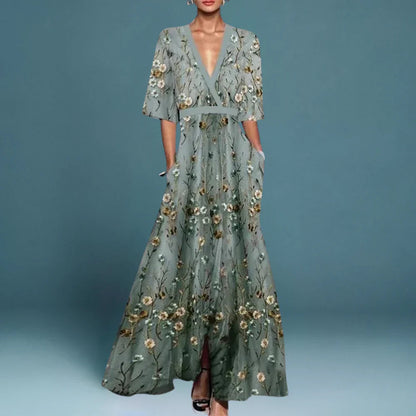 Alicia | Elegant Summer Floral Maxi Dress