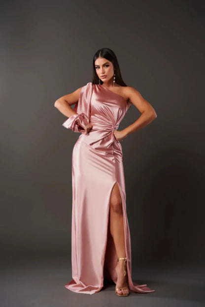 Alexa | One Shoulder Draped Maxi Dress