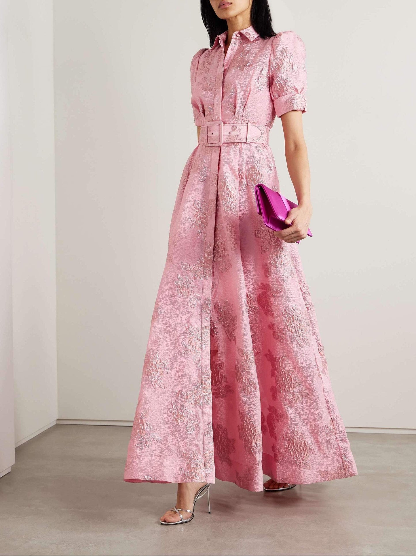 Delilah | Stylish Belted Floral Maxi Dress