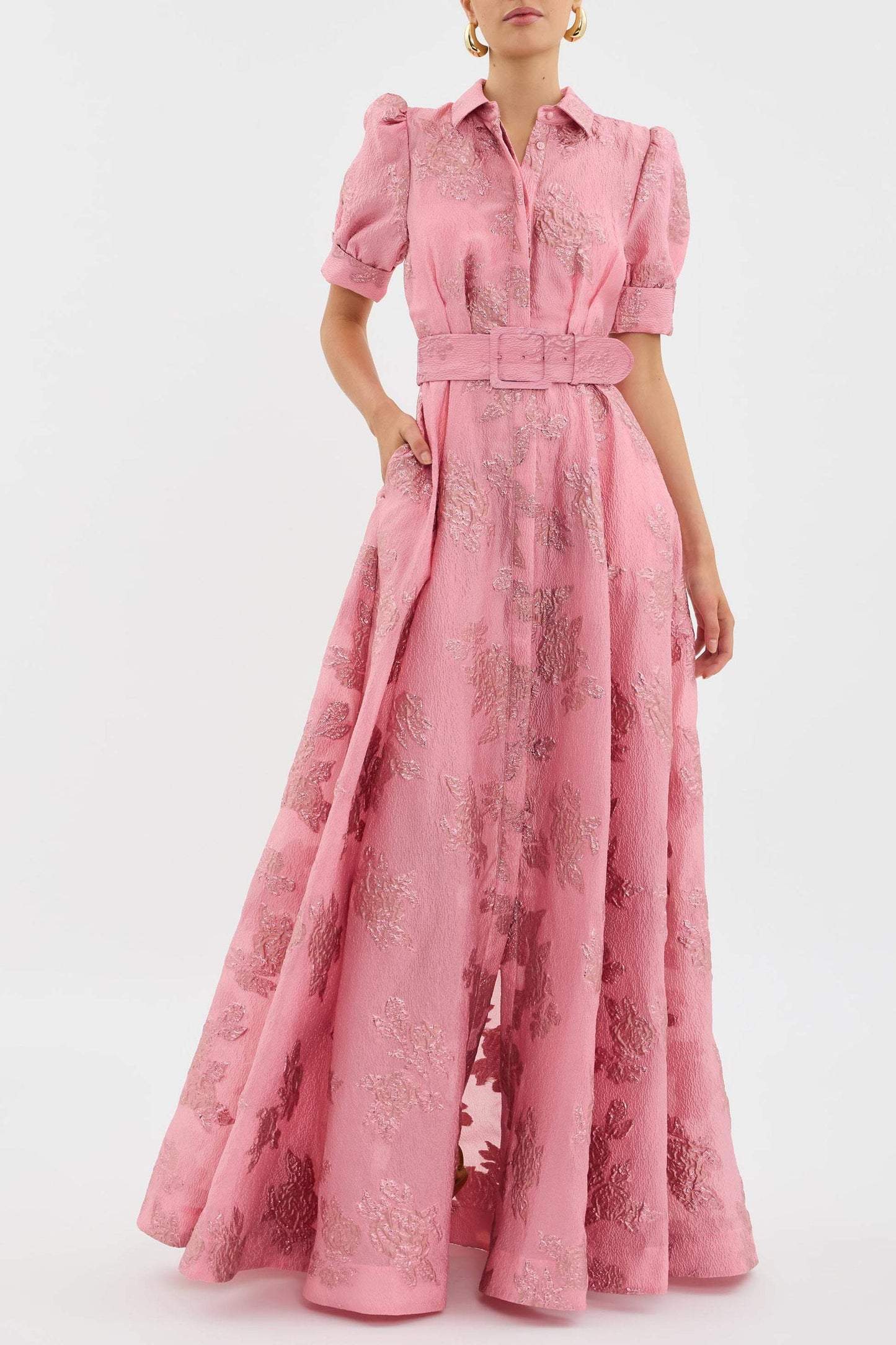 Delilah | Stylish Belted Floral Maxi Dress