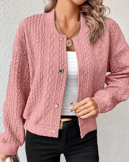 Lucille® | Elegant cardigan in textured fabric 
