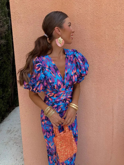 Alice | Bold Print Puff Sleeve Dress