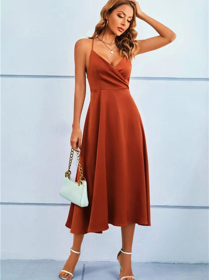Vanessa | Elegant V-Neck Flowy Dress