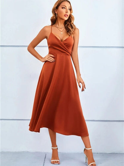 Vanessa | Elegant V-Neck Flowy Dress
