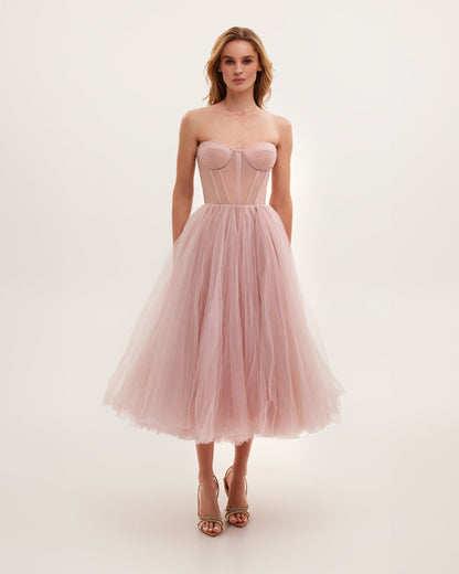 Anna | Elegant Strapless Tulle Dress
