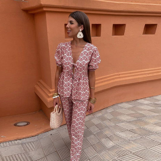 Anna | Flowy Printed Lounge Set