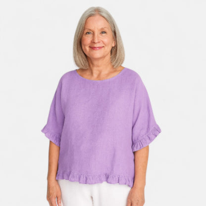 Nina™ | Relaxed Fit Ruffle Blouse
