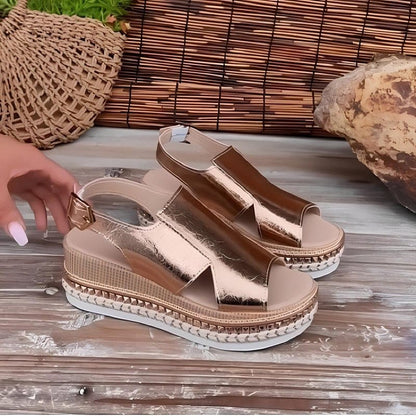 Marijke™ | Chique orthopedische leren sandalen van hoogwaardig materiaal
