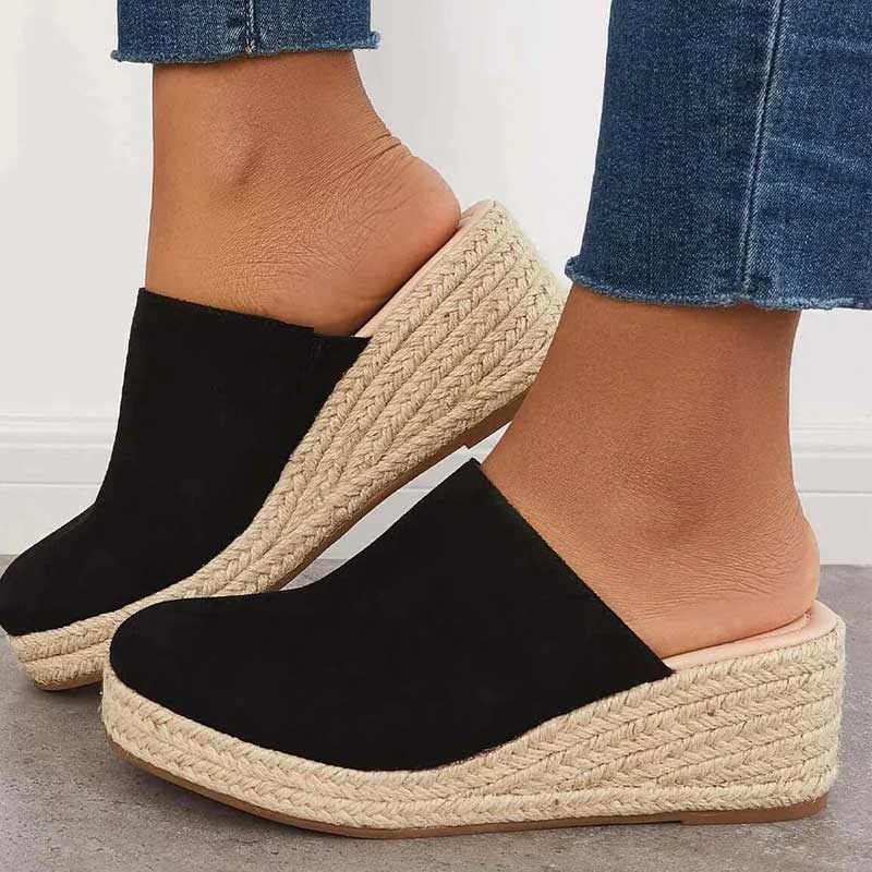 Marga™ | Elegante sandalen met gevlochten sleehak