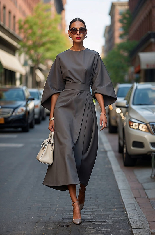 Louise™ | Elegante jurk met wijde mouwen